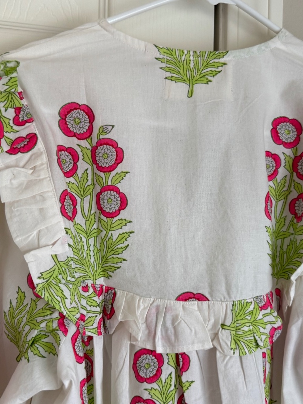 NWT, SZ BLOCKPRINTS, HAND BLOCKED/PRINTED, DARLING CLOVER TOP IN HOT PINK - Picture 7 of 16